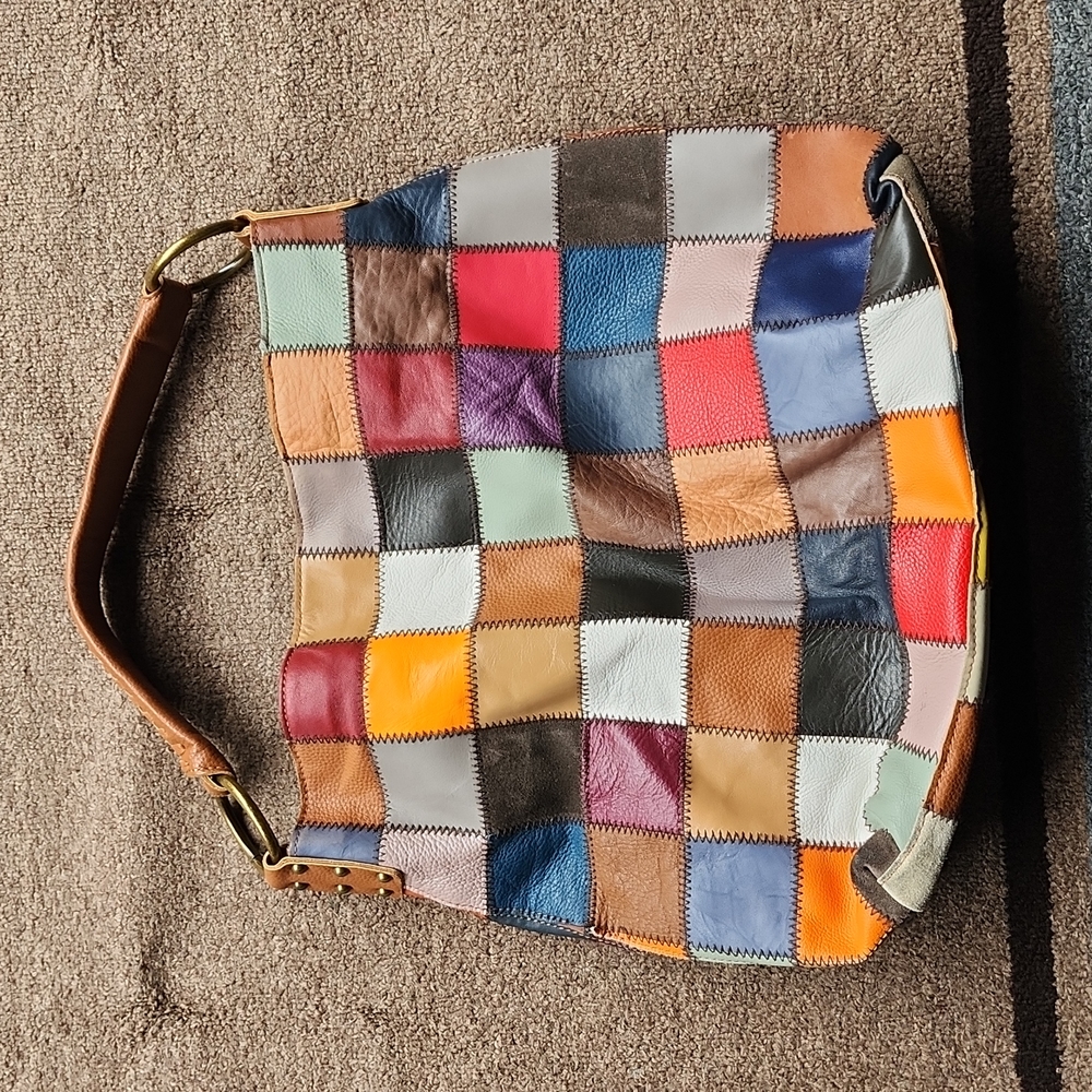 Multicolor Patchwork Hobo Bag